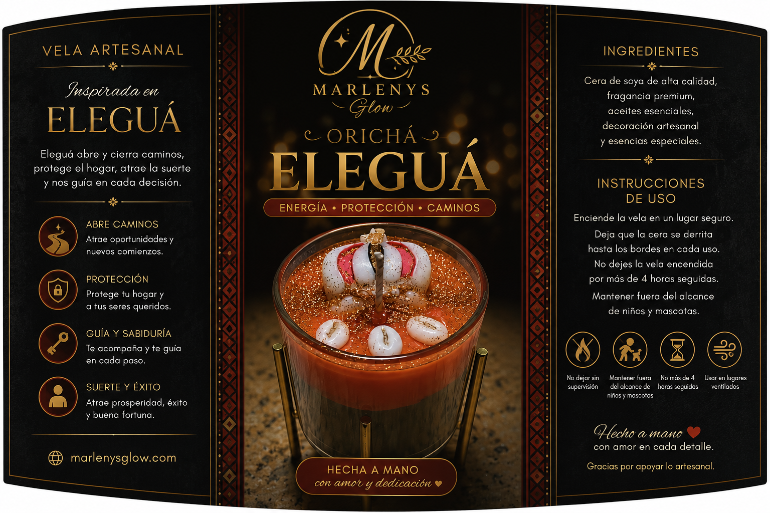🕯️✨ Vela Artesanal Inspirada en Eleguá ✨🕯️