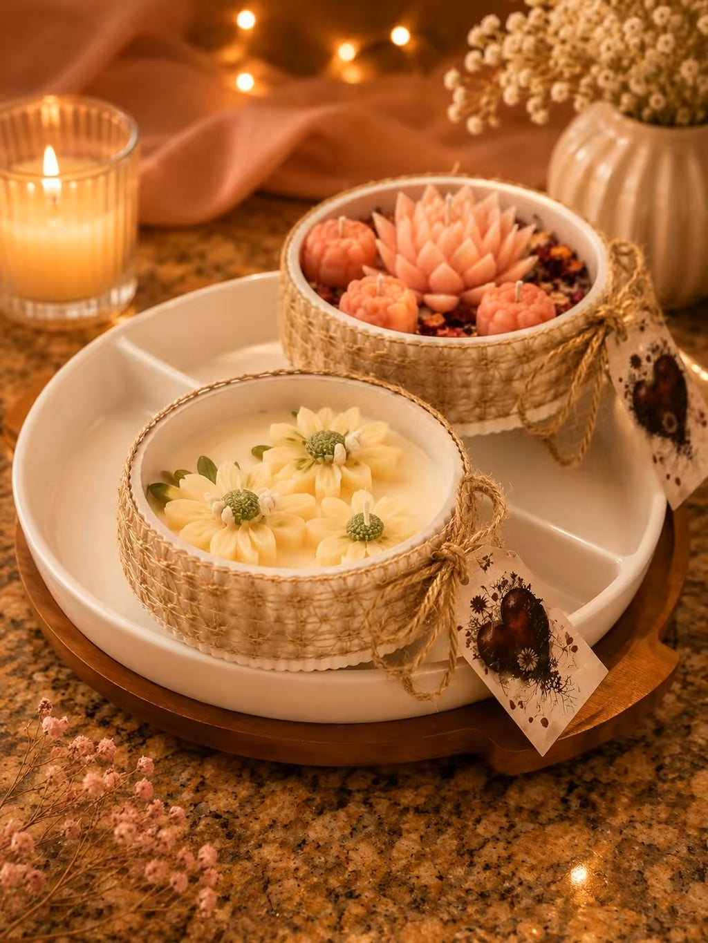 Succulent Garden Candle Set