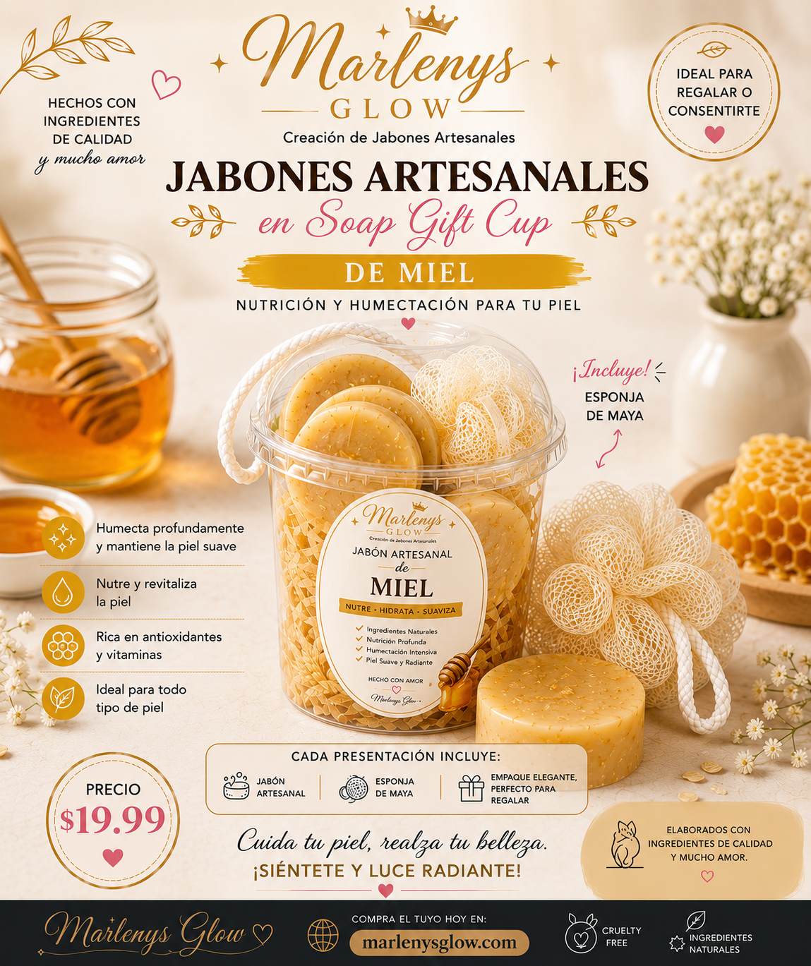 Marlenys Glow Soap Gift Cup – Miel