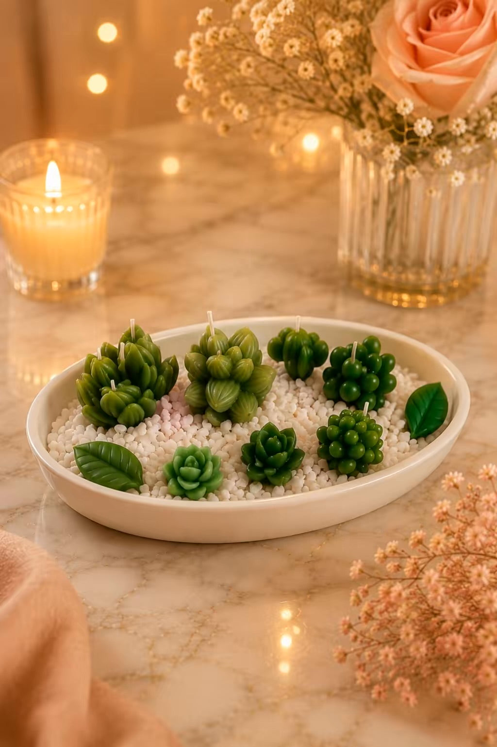 Succulent Garden Candle Set