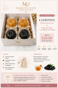Caja Regalo #3 – 4 Jabones Artesanales (Miel Natural + Carbón Activado)