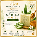 Marlenys Glow | Jabón Artesanal de Aloe Vera y Miel