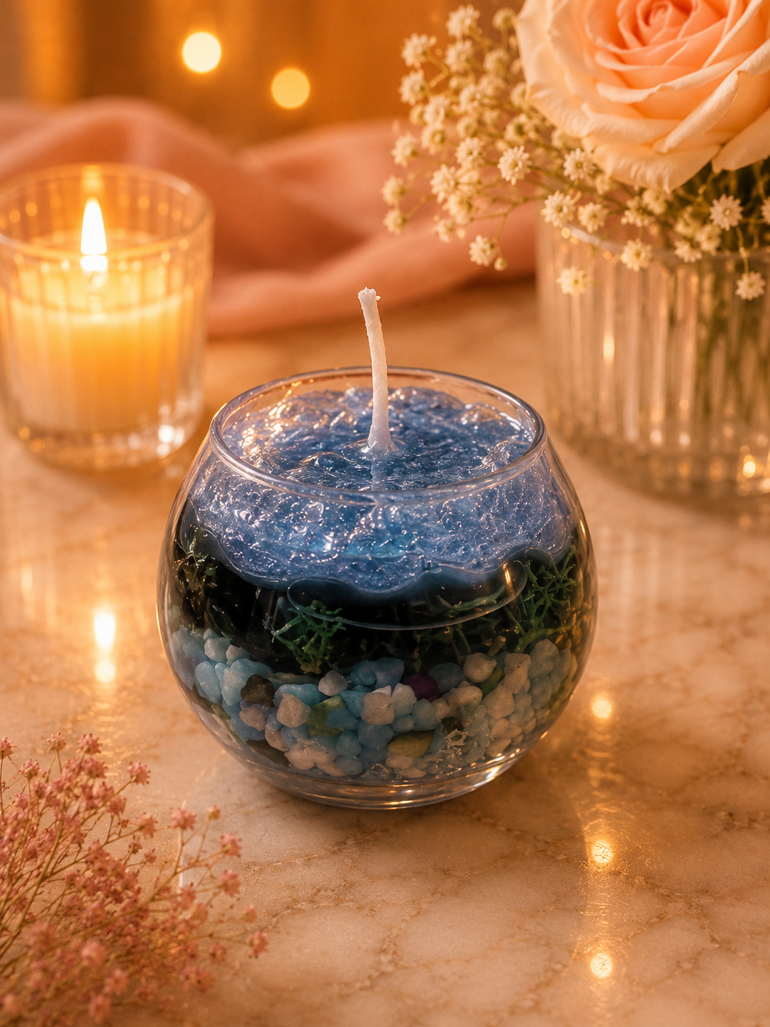 Marlenys Glow – Vela Decorativa Esfera Oceánica